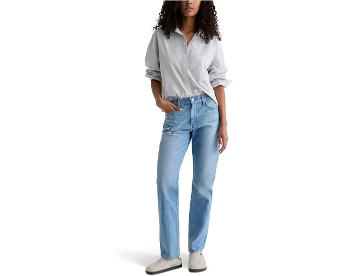 Джинсы AG Jeans The Boyfriend Mid Rise Relaxed Fit свободного кроя