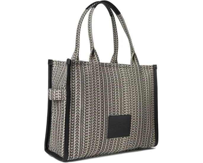 Большая сумка тоут Marc Jacobs из глянцевой кожи с искусственным мехом