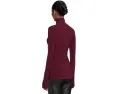 Norma Kamali Топ с длинным рукавом Slim Fit Long Sleeve Turtle Top с принтом и отверстиями для большого пальца