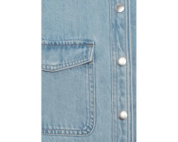 Джинсовая куртка-рубашка Airy Denim Relaxed Madewell с хлопковым составом