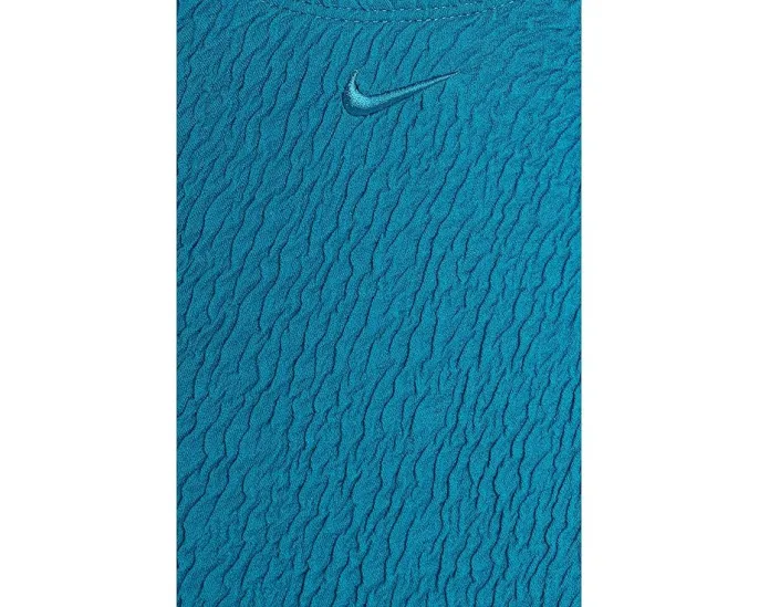 Цельный купальник Nike Shoreline Pucker с круглым вырезом и текстурой пакле