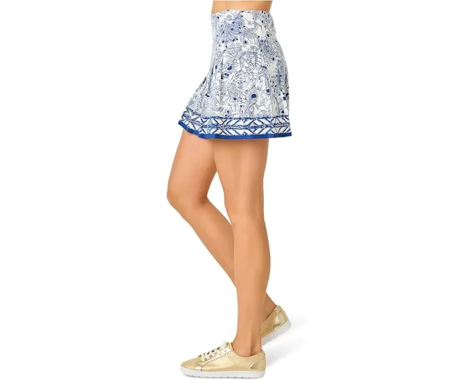 Скорт с защитой UPF 50+ Lilly Pulitzer Caleta из ткани Luxleti с плиссировкой