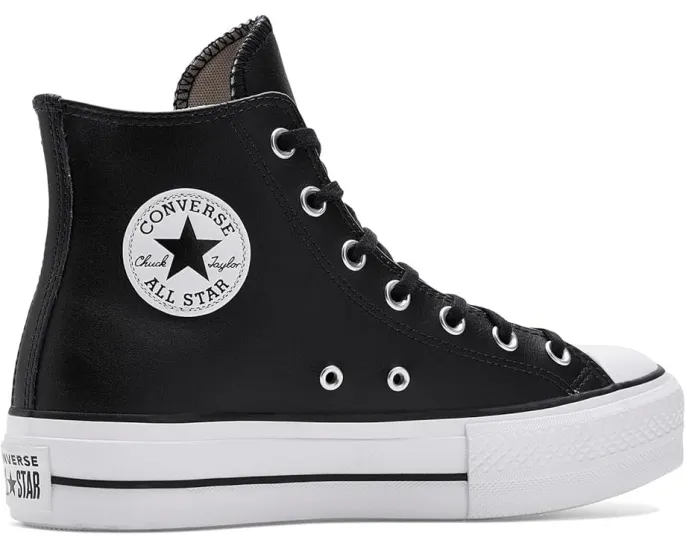 Converse Chuck Taylor All Star высокие кожаные кроссовки на платформе