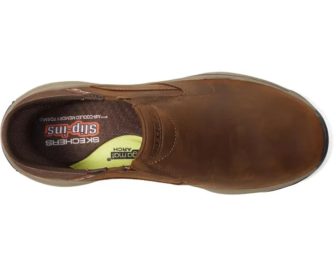 Кроссовки Skechers Craster Lanigan Hands Free Slip-Ins с кожаным верхом и технологией Heel Pillow