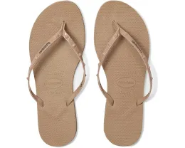 Шлепанцы Havaianas You Spike с шипами на ремешках и металлическим эффектом