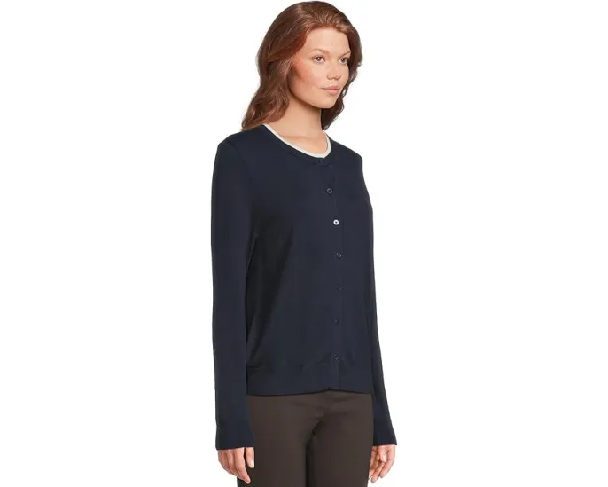 Кардиган Elliott Lauren Modal Knits на пуговицах с двойным воротником