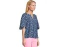 Топ Wilmer с короткими рукавами и V-образным вырезом от Lilly Pulitzer