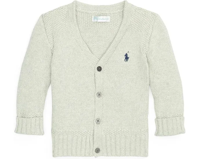 Детский кардиган Polo Ralph Lauren Kids с V-образным вырезом и вышитым пони