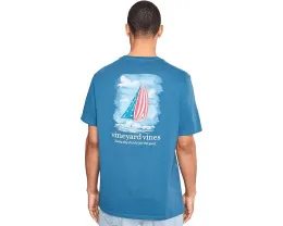 Футболка Vineyard Vines Americana Sail с коротким рукавом и принтом паруса
