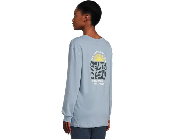 Salty Crew футболка Sunrise Long Sleeve Boyfriend Tee длинная синяя