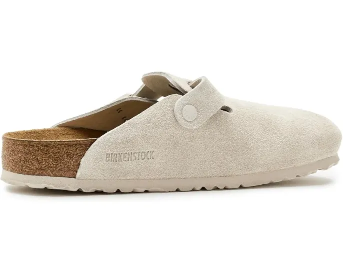 Классические клоги Birkenstock Boston из мягкой замши с анатомической стелькой