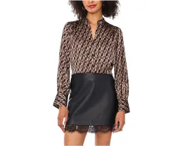 Блуза Vince Camuto с V-образным вырезом и широкими манжетами