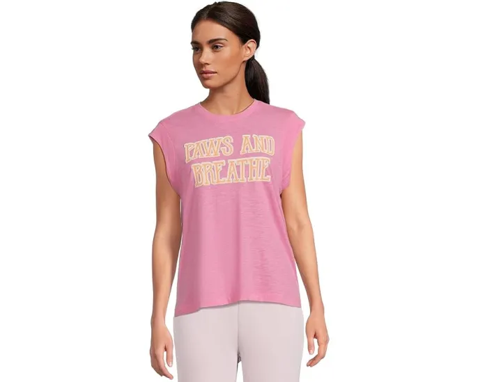 Футболка P.J. Salvage Paws and Breathe с круглым вырезом