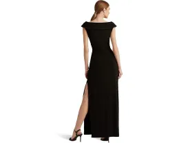 Вечернее платье Jersey off-the-shoulder Lauren Ralph Lauren с поясом