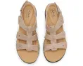 Сандалии Laurieann Ivy Clarks из черной кожи с регулируемой липучкой и стелькой Ultimate Comfort
