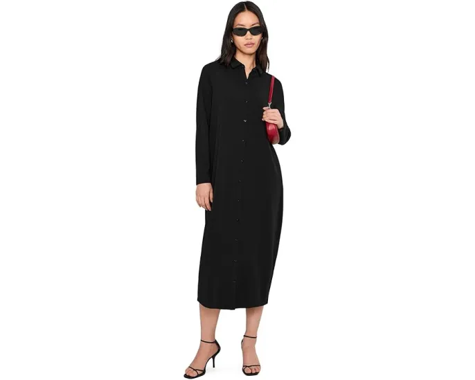 Eileen Fisher платье-рубашка Stretch Jersey Knit из трикотажа
