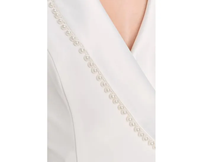 Комбинезон Pearl Crepe с жемчужным декором от Adrianna Papell