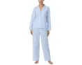 Lauren Ralph Lauren Cotton Woven Long Sleeve Notch Collar PJ Set пижамный набор из хлопка с длинным рукавом