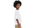 Свитер Eileen Fisher с круглым вырезом и рукавом три четверти из перуанского хлопка