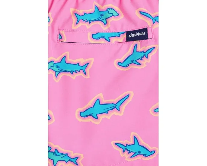 Шорты Chubbies Kids The Pink Apex Swimmers с акулами для детей