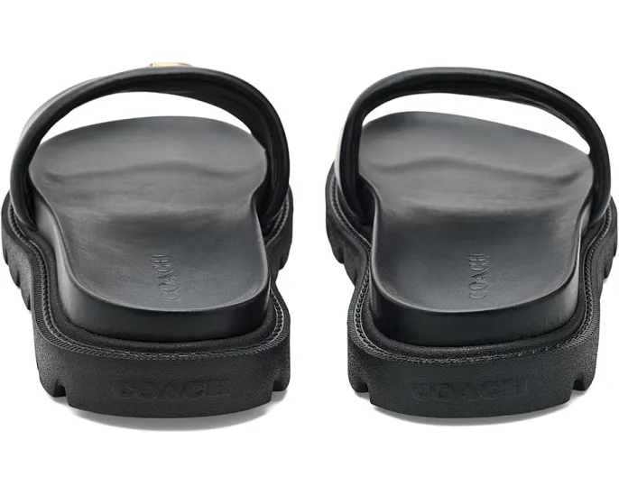 Сандалии Brynn Leather Slide из кожи бренда COACH
