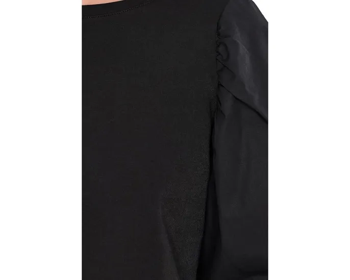 Вязаный топ Vince Camuto с круглым вырезом и рукавами-буфами