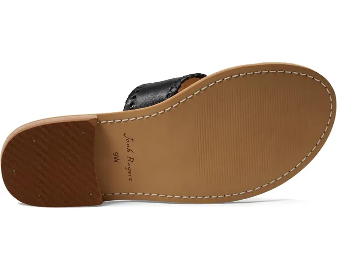 Сандалии Jack Rogers Jacks Flat Wide с кожаным верхом и низким каблуком