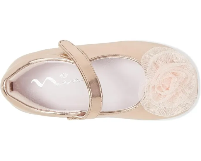 Nina Kids Туфли Bluee для малышей с косым носком и цветочным декором