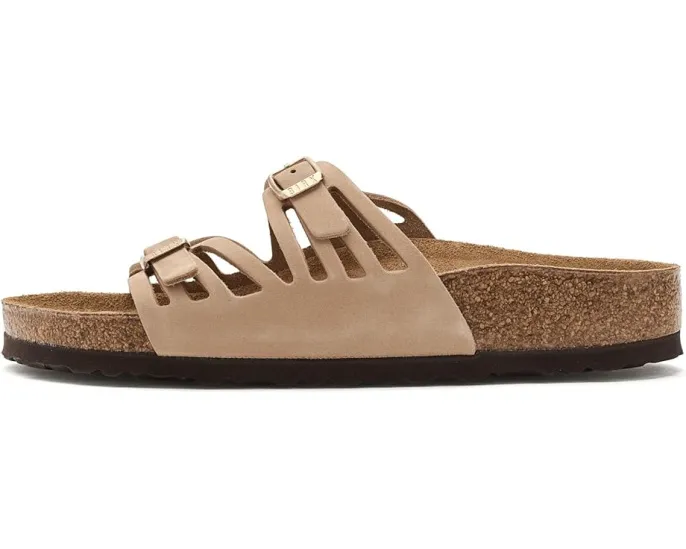 Сандалии Birkenstock Granada из нубука с анатомической стелькой и открытым носком