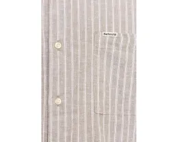 Barbour летняя рубашка Nelson Striped из льна с расслабленным кроем