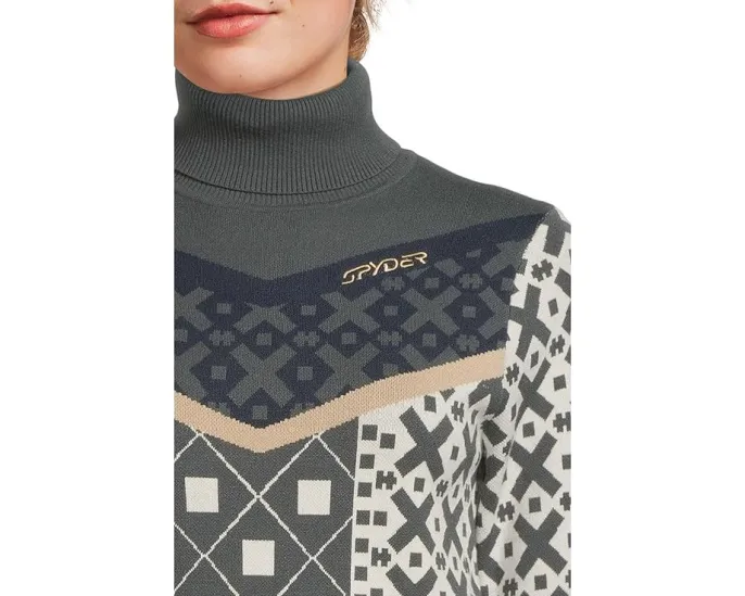 Свитер для катания Stellar с высоким воротником и принтом от Spyder