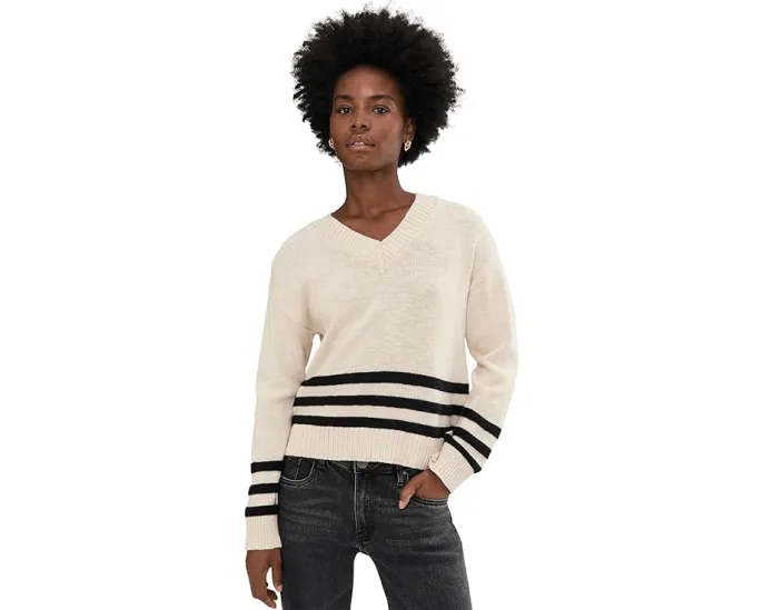 Классический вязаный свитер Sanctuary с V-образным вырезом из хлопка