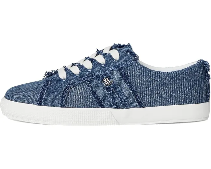 Кроссовки Lauren Ralph Lauren Janson Frayed Denim с потертым денимом и вулканизированной подошвой