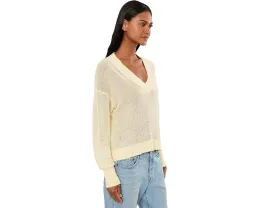 Льняной пуловер Arline с V-образным вырезом Madewell цвет Sheer Pineapple