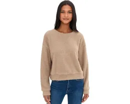 Splendid свитер Fallon Fuzzy Crew Neck с ворсом и удлиненными плечами