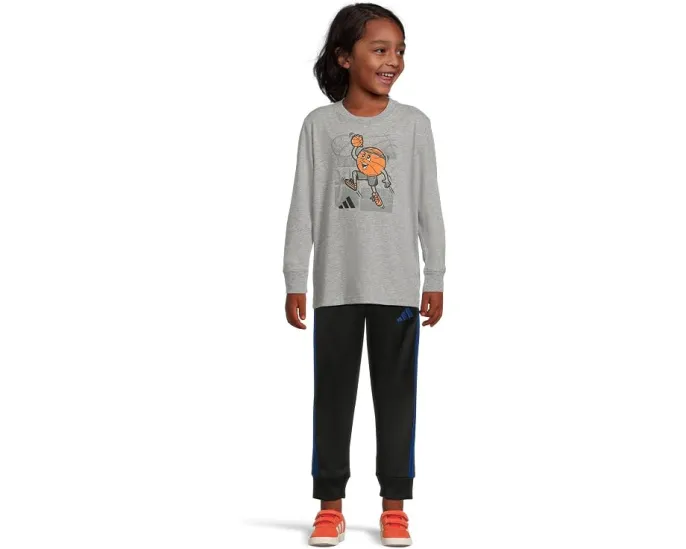 Детская футболка Adidas Sport Graphic Heather с длинным рукавом
