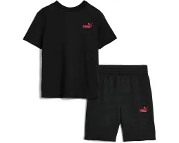 Детский комплект из футболки с логотипом и шорт Puma Black