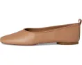 Vince балетки Vivian Slip-Ons из кожи цвета чай с квадратным носком