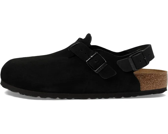 Клоги Birkenstock Tokio из замши с задним ремешком на пряжке