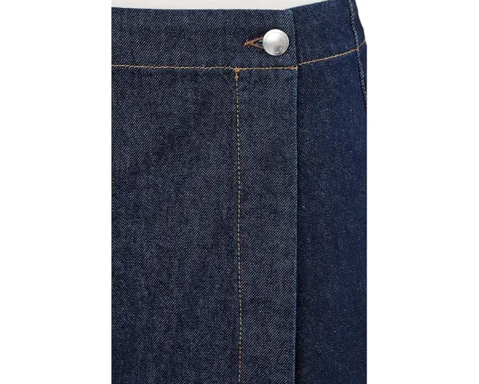 Джинсовая мини-юбка Madewell Denim Wrap Mini Skort на пуговицах