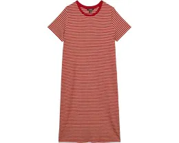 Платье-футболка Lauren Ralph Lauren плюс сайз в полоску из хлопкового микса с резинкой