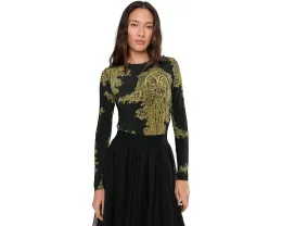 Топ AllSaints Katlyn с облегающим кроем и длинным рукавом