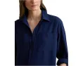 Платье-рубашка Double-Faced Georgette Shirtdress из жоржета Lauren Ralph Lauren