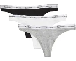 Calvin Klein Стринги Modern Logo 3 шт из мягкого хлопка