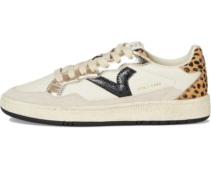 Кроссовки Smash Leather Metallic And Animal с золотыми деталями и принтом