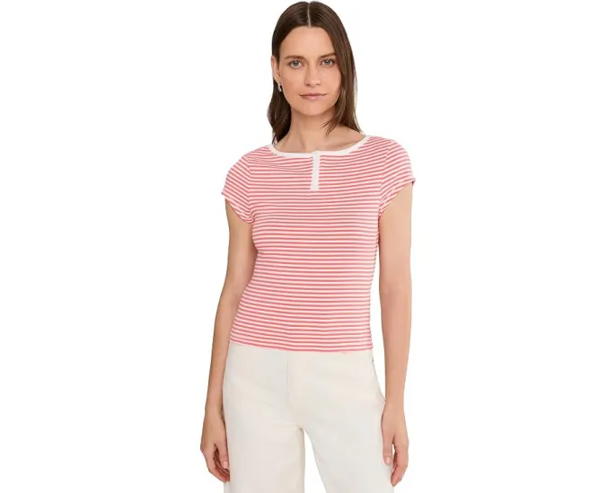 Футболка Morning Pages Henley от Free People в полоску