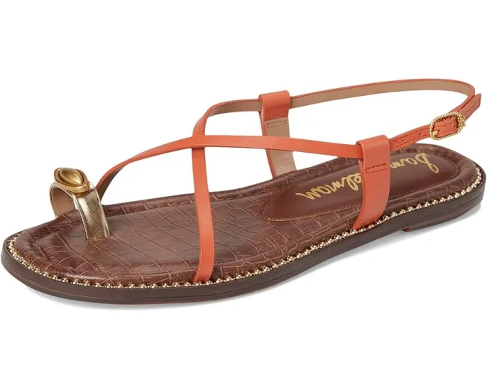 Сандалии Sam Edelman Tenly с ремешками и кольцом на палец на низком каблуке