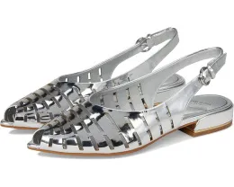 Босоножки Calabra с геометрической перфорацией на низком квадратном каблуке