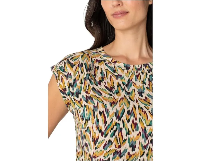 Топ Liverpool Los Angeles Petite без рукавов с лодочкой и складками на плечах