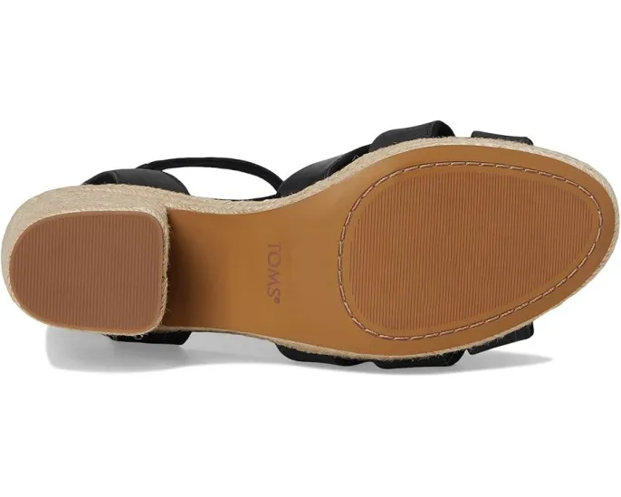 Босоножки TOMS Majorca Strappy на каблуке с ремешками и замшевым верхом